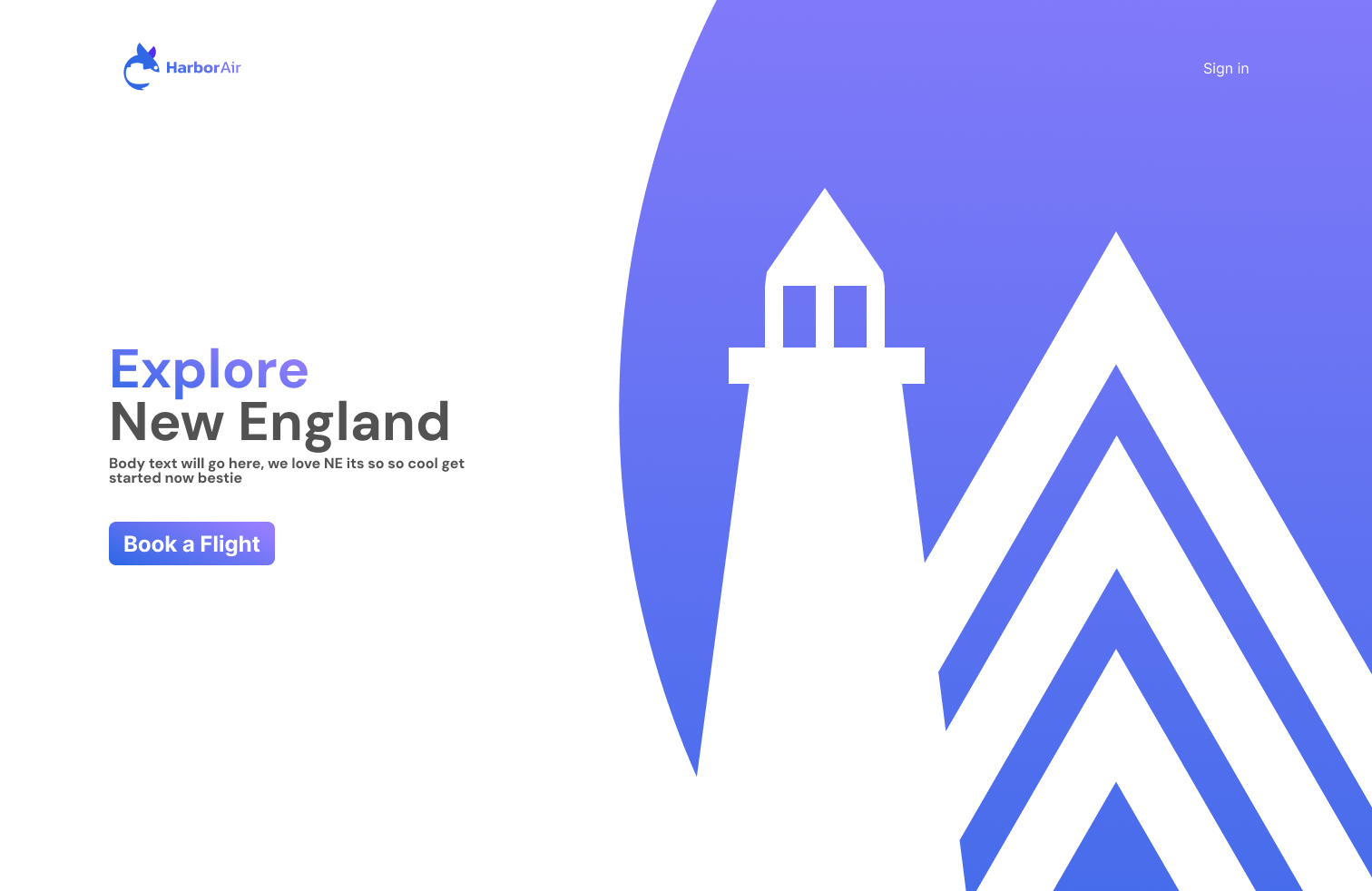 Flow Airlines landing page